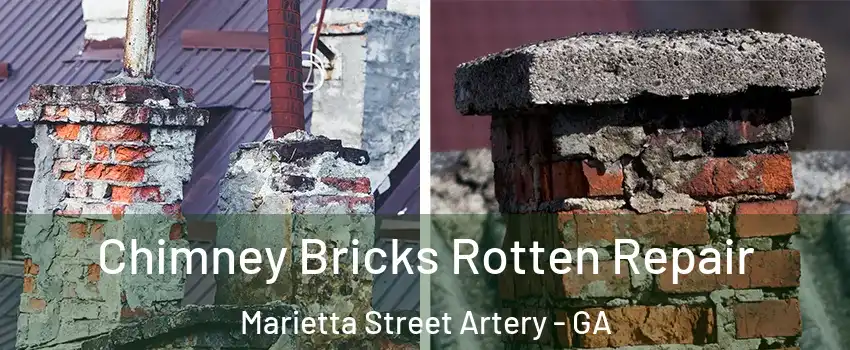 Chimney Bricks Rotten Repair Marietta Street Artery - GA