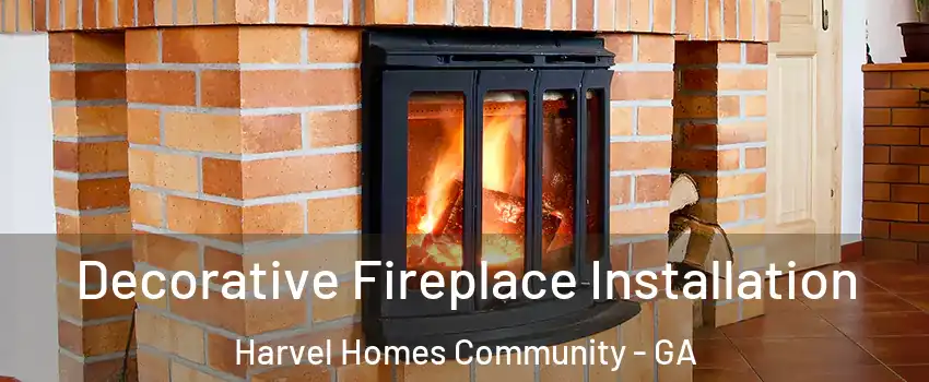 Decorative Fireplace Installation Harvel Homes Community - GA