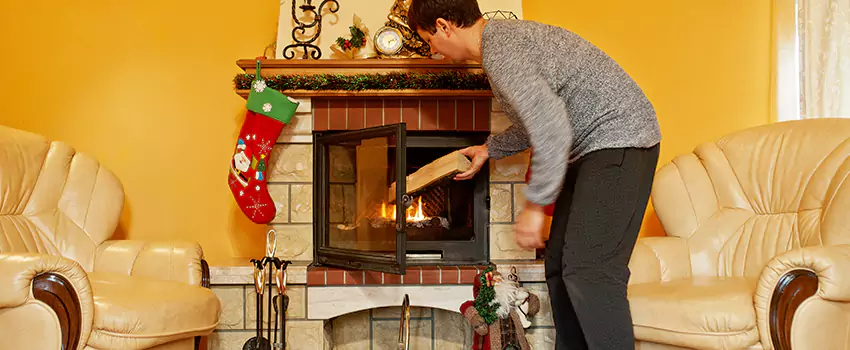 Rusted Metal Fireplace Restoration in South Tuxedo Park, Georgia