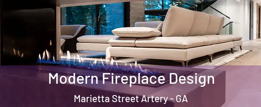 Modern Fireplace Design Marietta Street Artery - GA