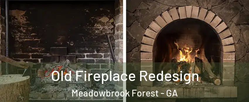 Old Fireplace Redesign Meadowbrook Forest - GA